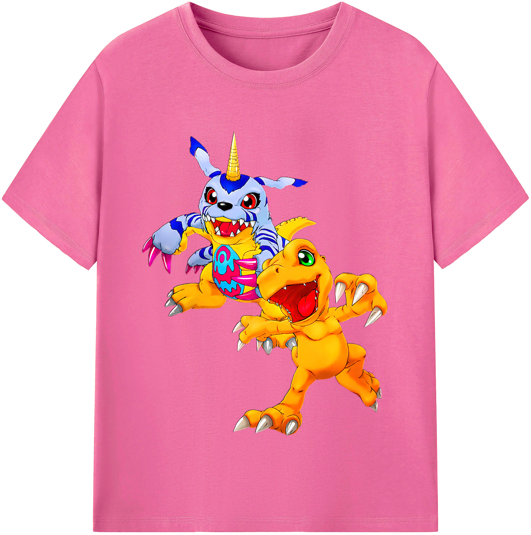 （画像用） Digimon デジタルモンスター/デジモン レディースカジュアルプリントTシャツ（綿100％）